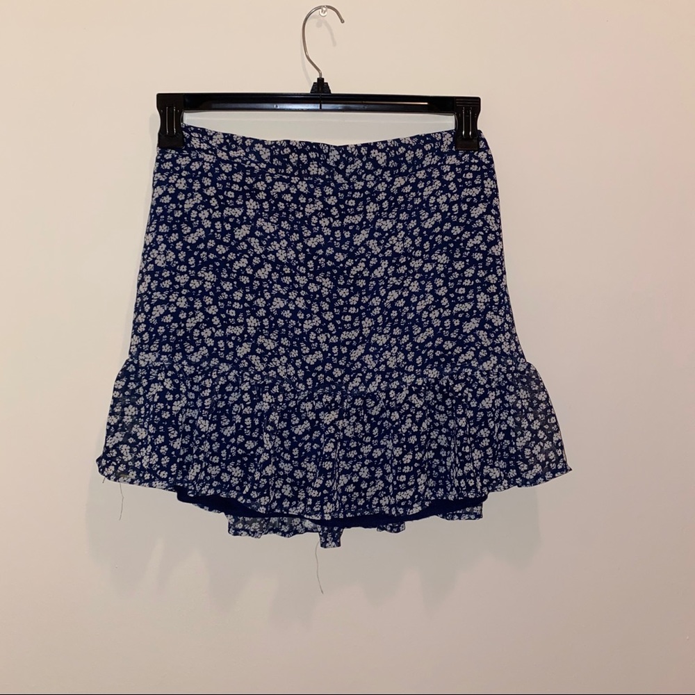 Cotton On Navy Floral Mini Skirt